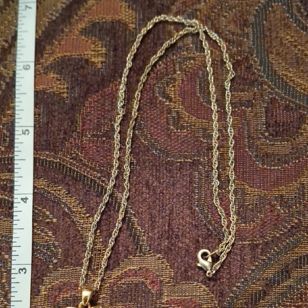 Gold Angel Wing Heart Pendant Necklace